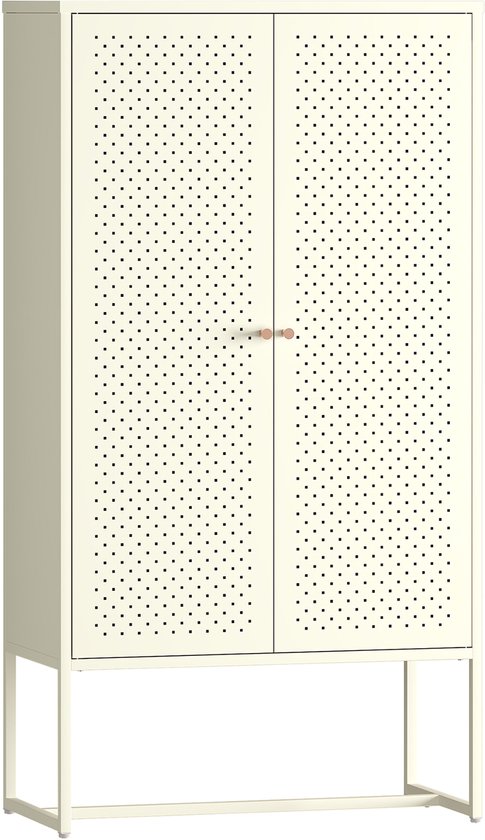 Woonkamerkast Viitasaari commode 150x80x40 cm crèmewit [en.casa]