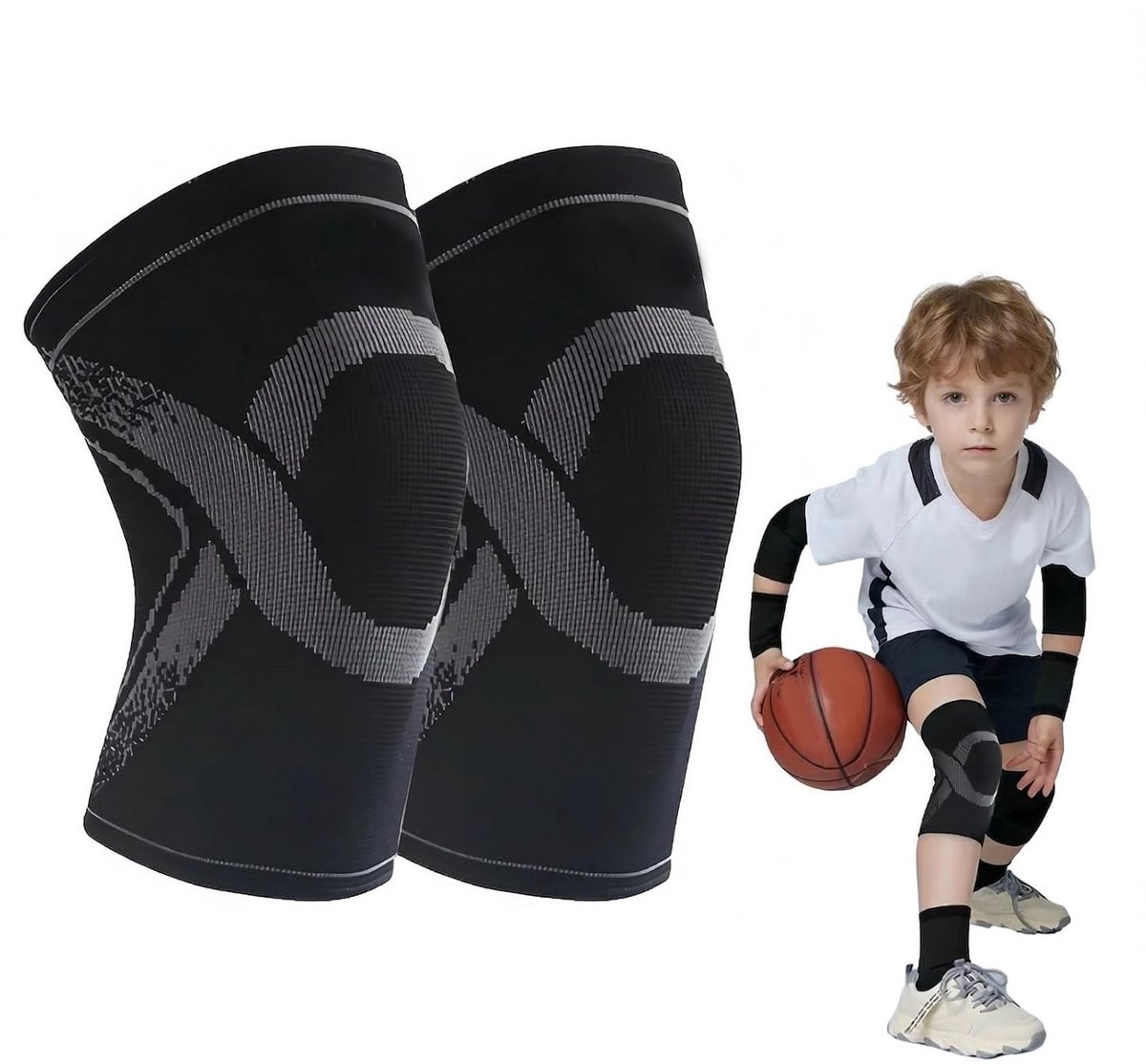 Kniebescherming voor Volleybal, Dans en Yoga - Ademend, Antislip en Elastisch in Maat S