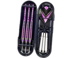 Professionele Steel Tip Dart Set met 3 Darts van 24g, Inclusief Dart Case, Vervangbare Schachten en Dart Wings voor Optimaal Spelplezier