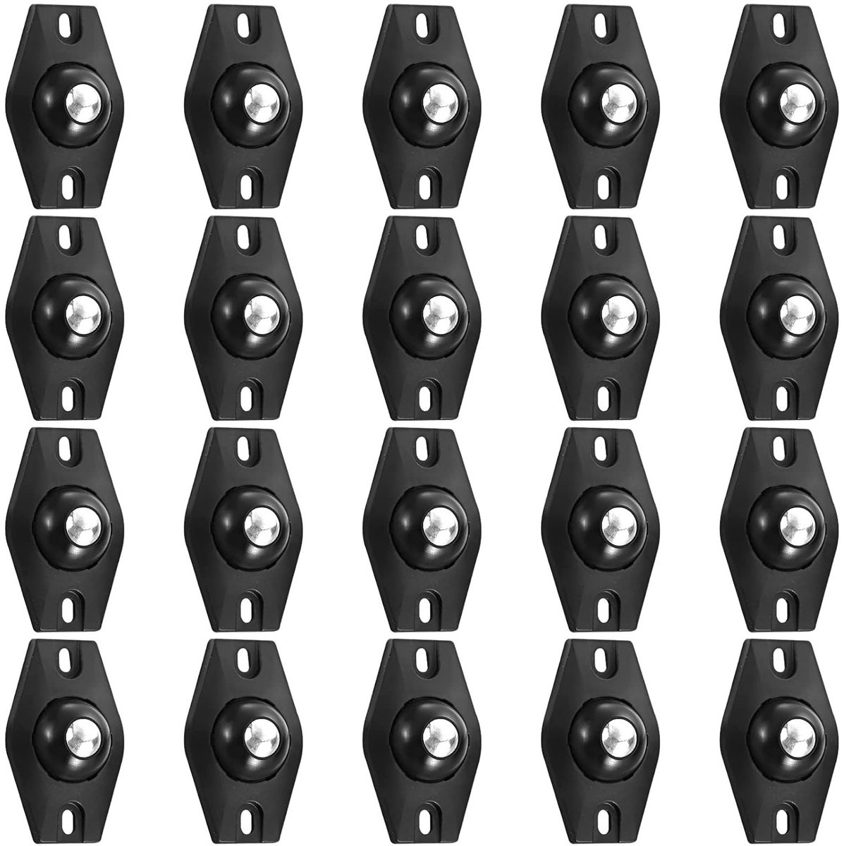 20 x Zware Ball Wheels voor Meubels - 360 Graden Zelfklevende Mini Transportwielen voor Opbergbakken en Afvalbakken
