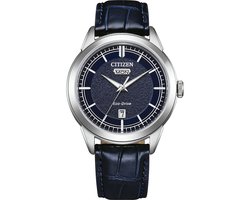 Citizen AW0151-00LC Horloge - Leer - Blauw - Ø 40.5 mm