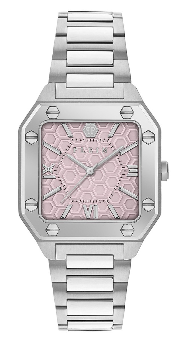 Philipp Plein Plein Edge PWZGA0126 Horloge - Staal - Zilverkleurig - Ø 34 mm