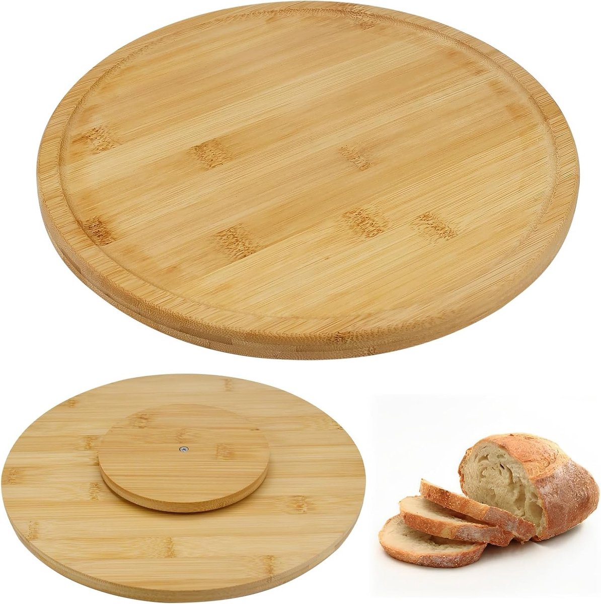 Houten draaitafel van 30 cm voor vinylplaten, ideaal voor muziekliefhebbers en decoratie