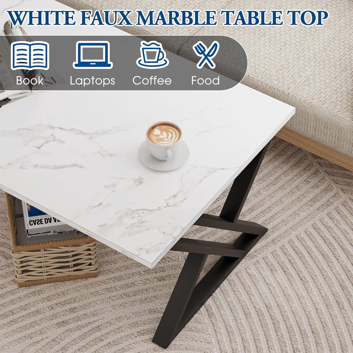 Luxe Salontafel – Zwart – 100x48x45 cm – Industrohome