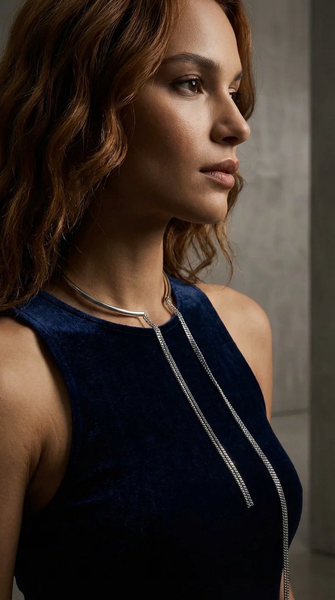 Dorvina Messing Verkleurt Niet Sieraad Zilverkleurig Tasma Lang Puskullu Ring Dames Ketting Modern Choker