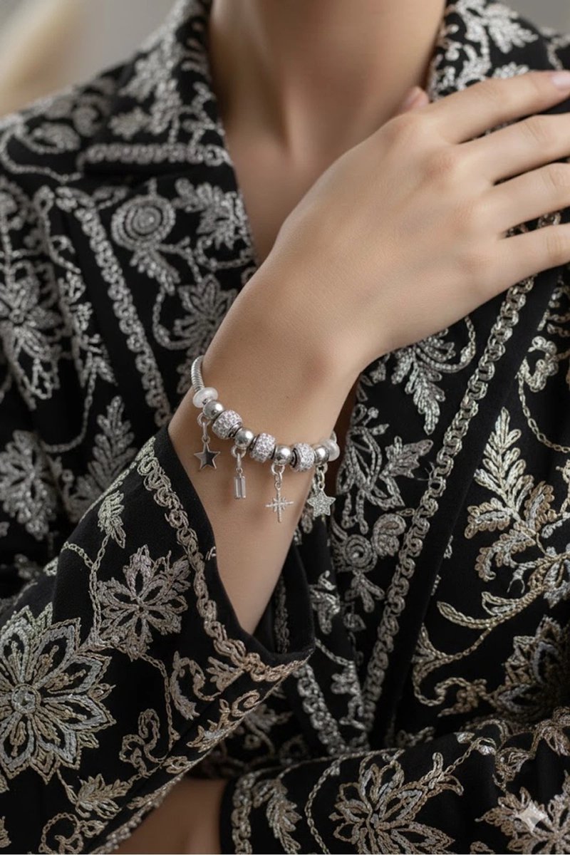Dorvina Messing Dames Armband Zilverkleurig Kutup Ster met Bedel Verkleurt Niet | Stijlvol en Duurzaam Sieraad