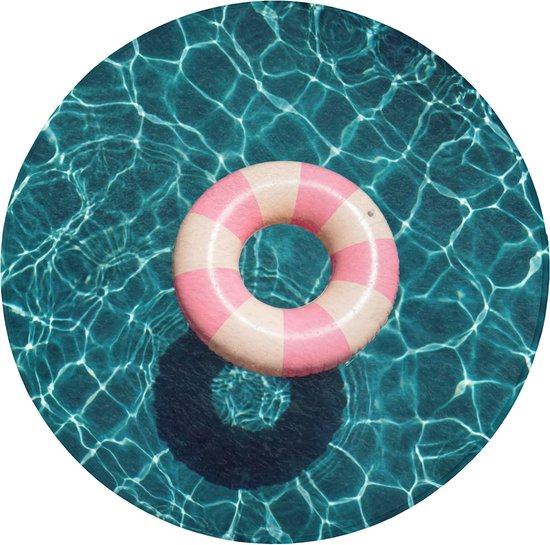 Tapis de bain rond 70x70 cm - Antidérapant - Flottant - Bouée - Eau - Tapis de bain pour salle de bain - Tapis de salle de bain - Tapis de douche - Tapis de salle de bain rond