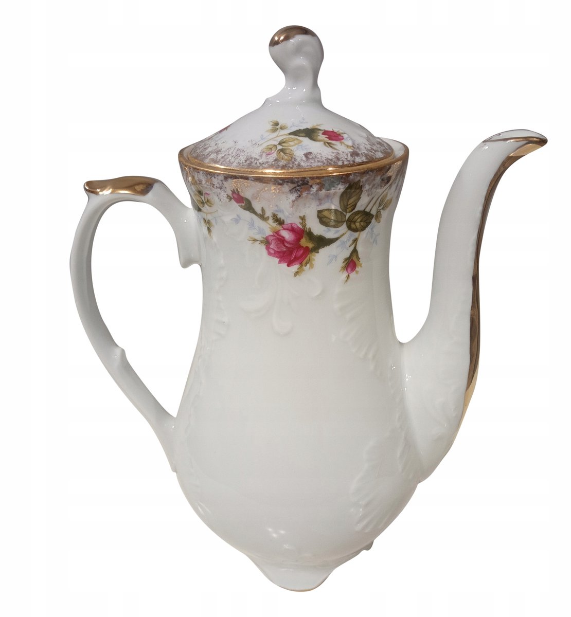 Rococo Theepot 1200 ml Iwona Roze - Handgemerkt Porselein