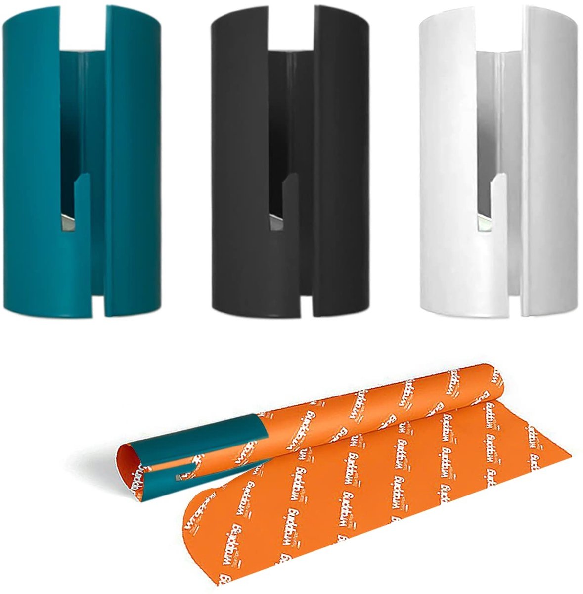 Dailygoods- Papiersnijder Compact - 3 Stuks - Draagbaar Gereedschap - Voor Kraftpapier/Cadeaupapier - Veilig en Duurzaam - Afmetingen 10 x 6 x 6 cm - Rolsnijder