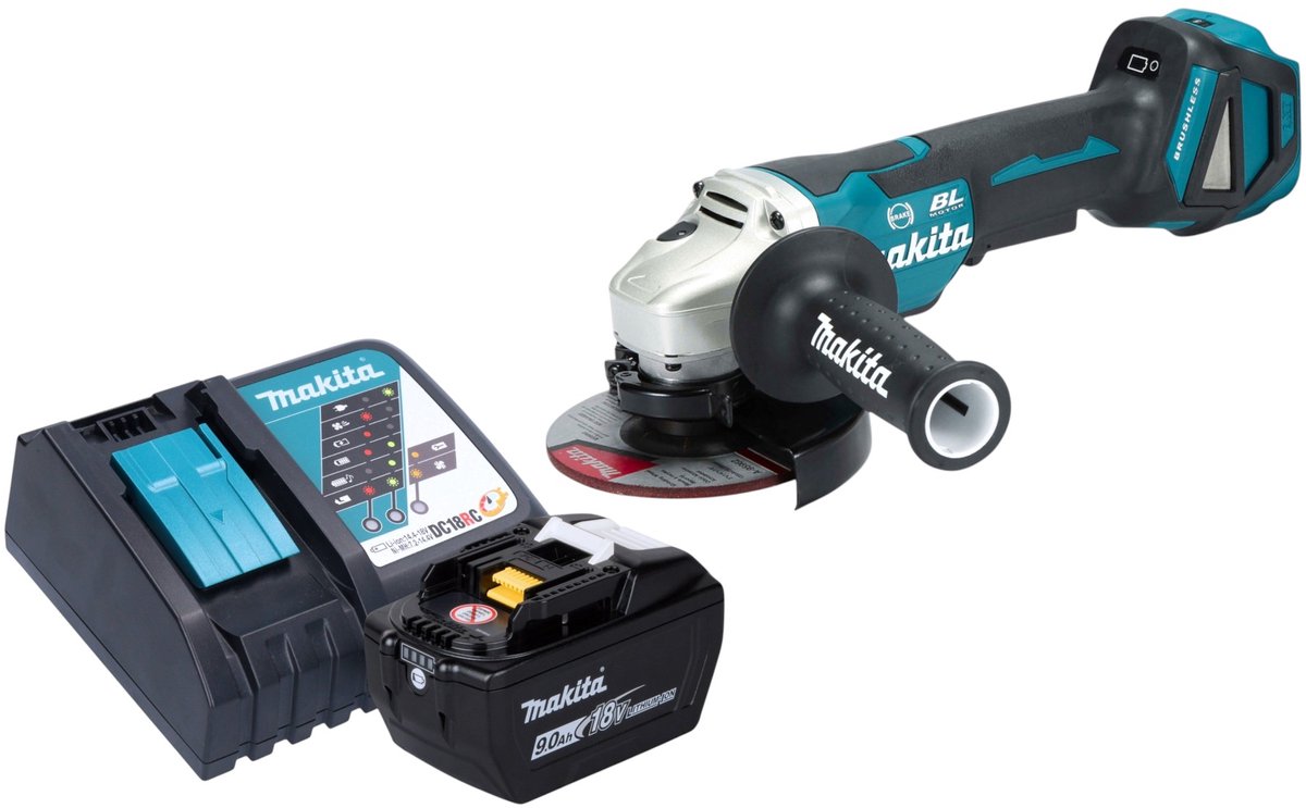 Makita DGA 517 Z Accu haakse slijper 18 V 125 mm borstelloos solo - zonder accu, zonder lader