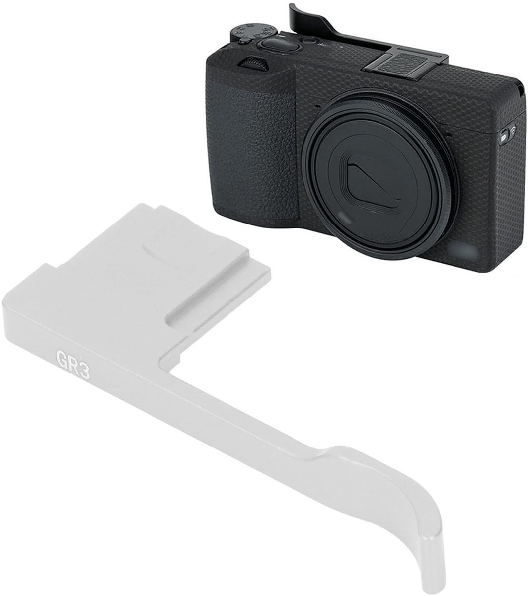 Dailygoods- Duimgreep voor GR III/GR IIIx - Metalen Flitsschoen - Betere Balans - Grip voor Camera - Schokbestendig - Lichtgewicht