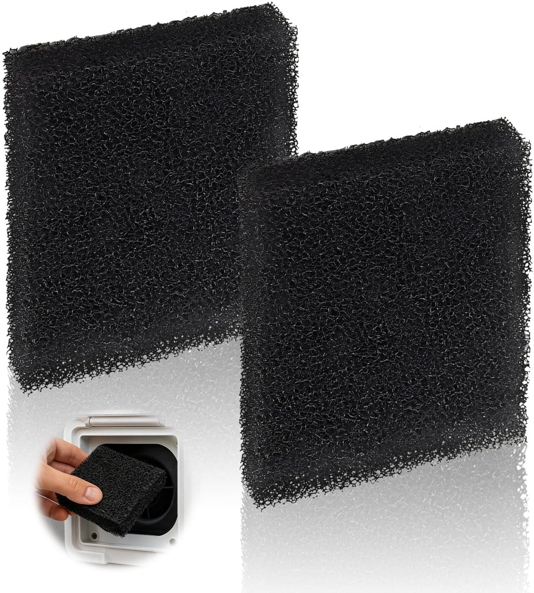 Dailygoods- Actieve Koolfilter - Sponsfilter voor SOG-uitlaatsysteem - Vervangingsfilter voor Thetford - 128 x 99 x 22 mm - Hoogwaardige materialen - Efficiënte geurabsorptie