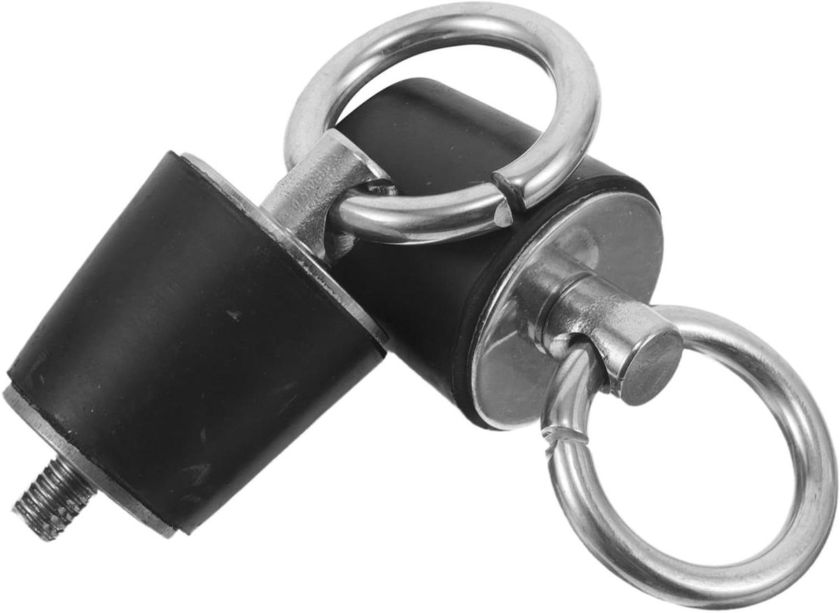 Kayak Afvoerplug - Boot Waterstopper - Waterdicht Maken - Roestvrijstalen Handgreep - 2 Stuks - Zwart