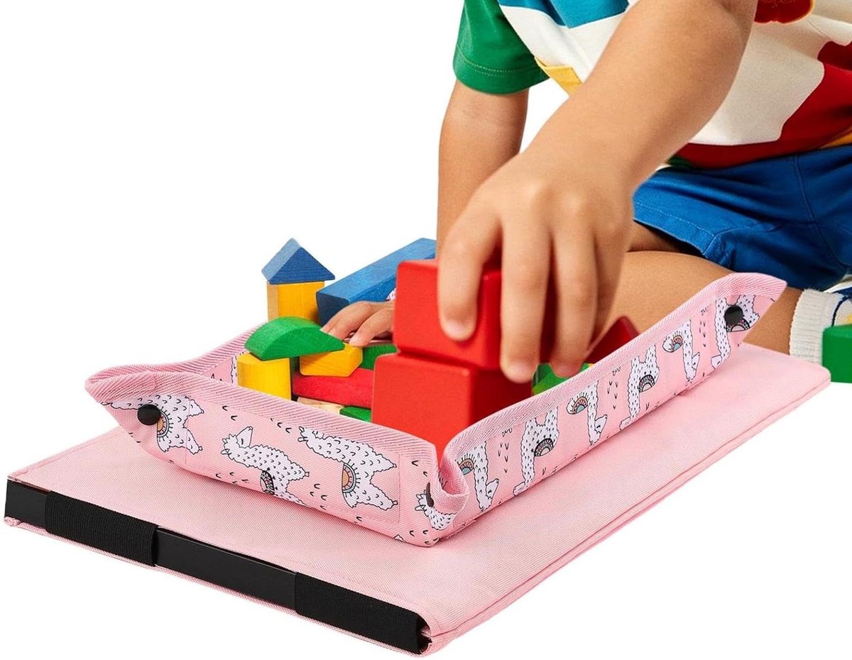 Kinder Vliegtuig Dienblad Hoes - Reis Organizer - Opgeruimd Reizen - Morsbestendige Barrière - 32 x 21 cm - Alpaca