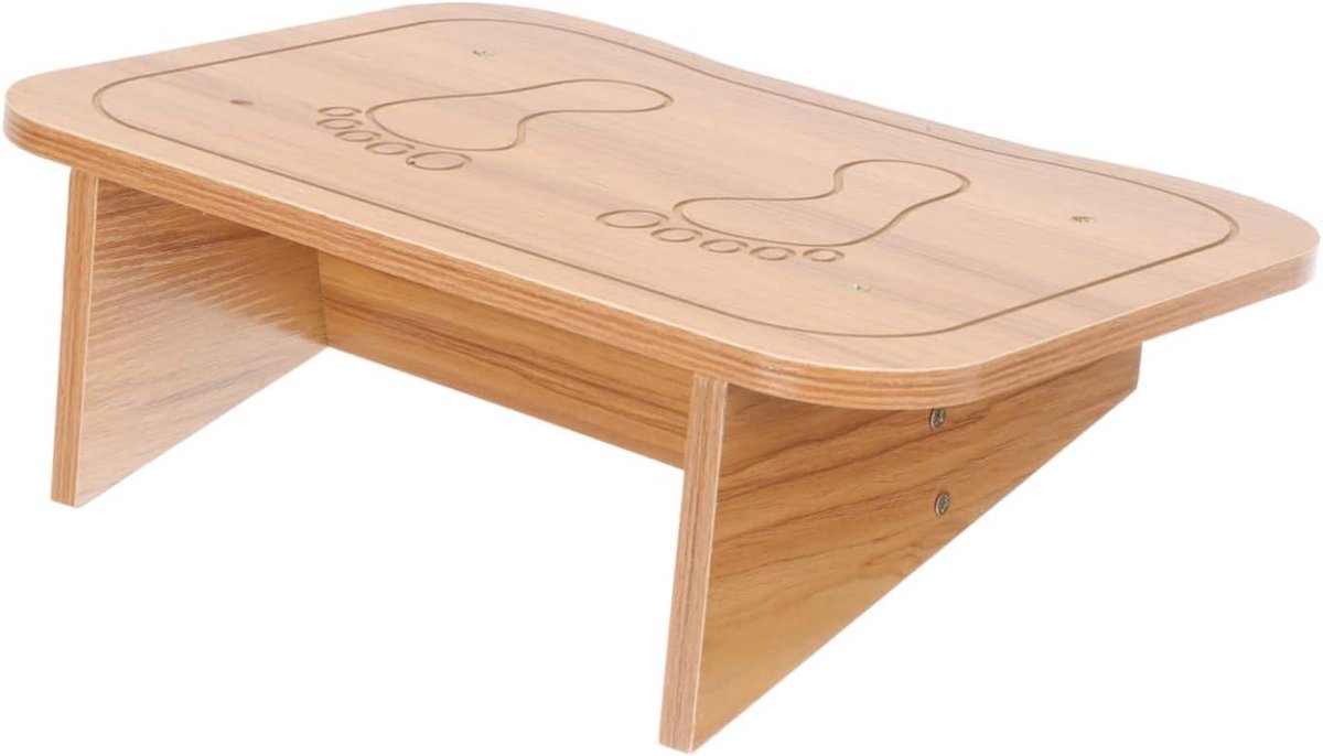 Ergonomische Voetenbank - Ondersteunende Kruk - Comfortabel Zitten - Antislip Ontwerp - 39 x 39 x 39 cm - Kaki