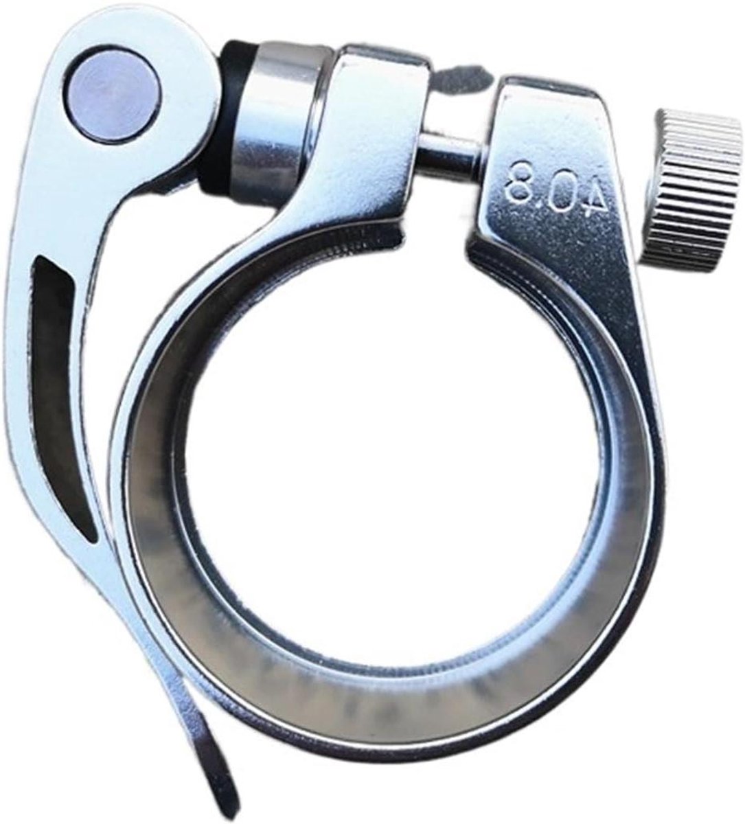 Zadelpenklem - Fietsklem - Zadelhoogte Verstellen - Snelsluiting - 408 mm - Zilver