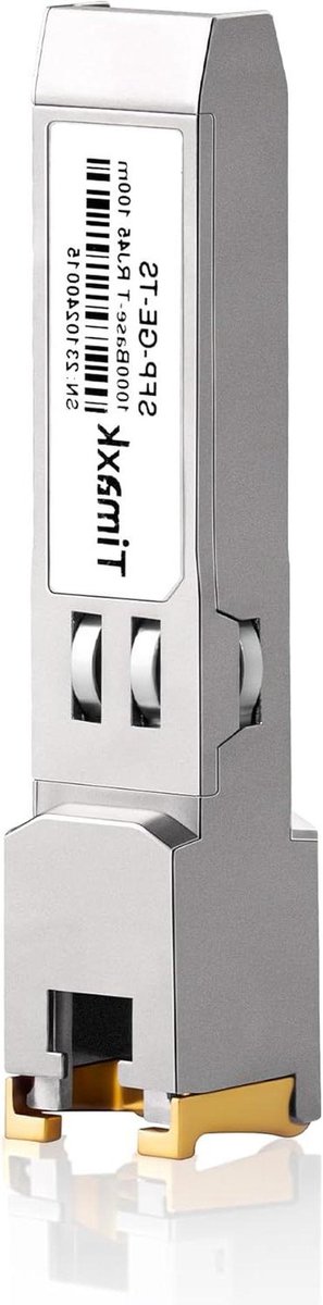 Ethernet SFP Module - RJ45 Transceiver - Netwerk Uitbreiding - Gigabit Snelheid - 100 m - Zilver