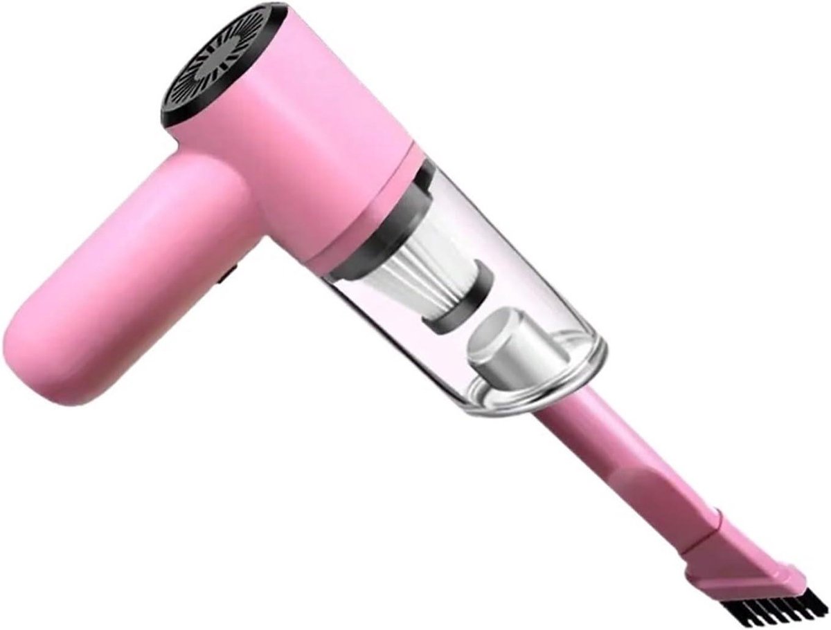 Roze Auto Stofzuiger - Draagbare Reiniger - Huisdier Haar Verwijderen - Super Zuigkracht - Mini Handheld - Roze