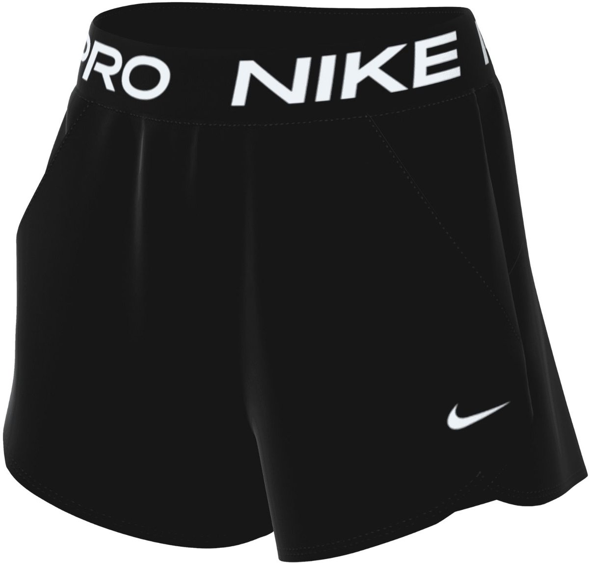 NIKE pro women’ dri-fit mid-rise b Training short dames Zwart