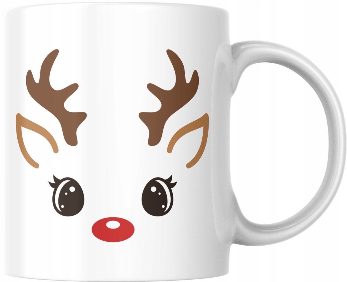 Keramische Mok met Rendier - 330ml - Perfect Cadeau