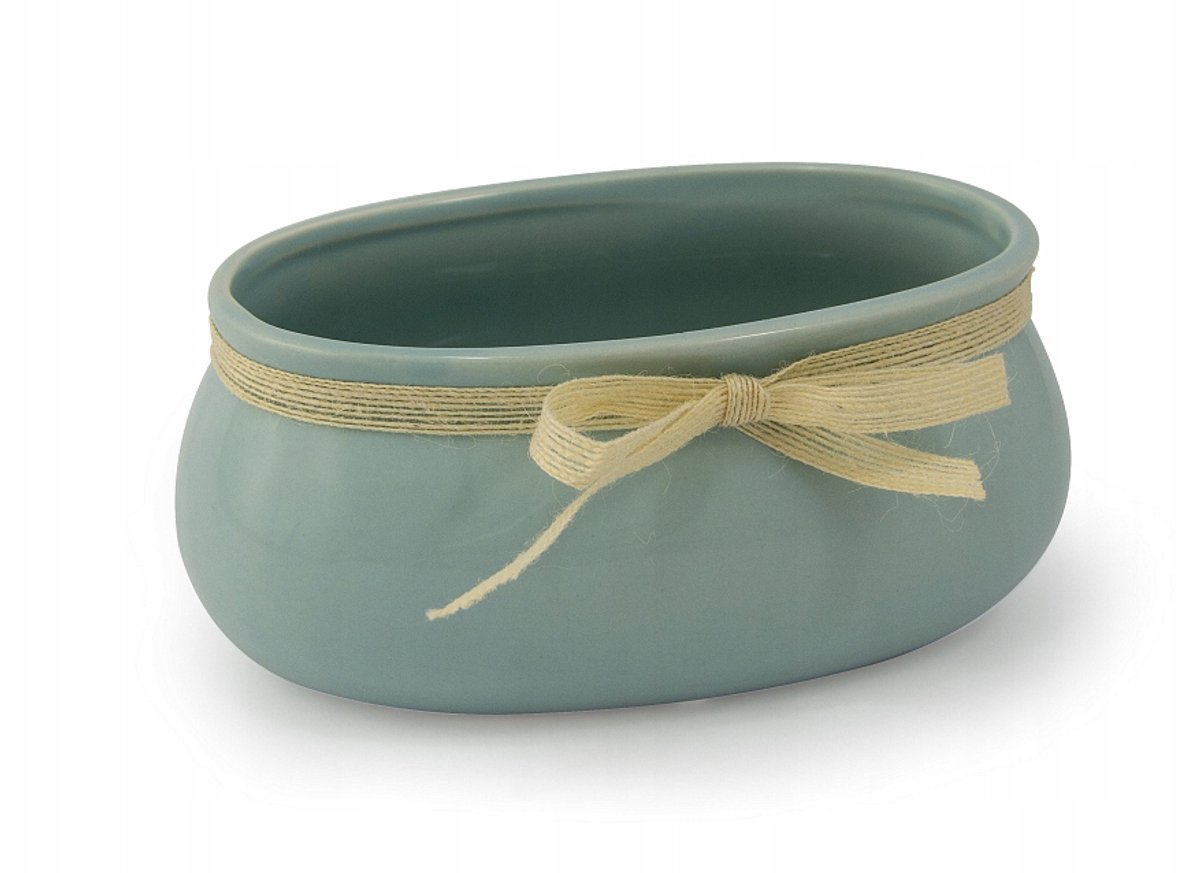 Pot van keramiek 8,5x16 cm Mintgroen - Stijlvolle woondecoratie