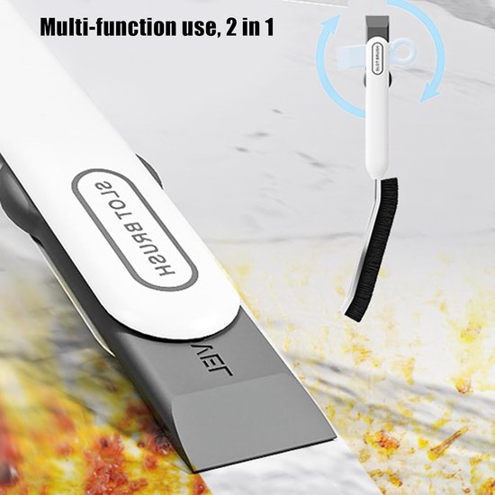 Voegenborstel Lange Hante - Schoonmaak Gereedschap - Dode Hoeken Reinigen - Ergonomische Handgreep - 29 cm Lengte - Wit — afbeelding 5
