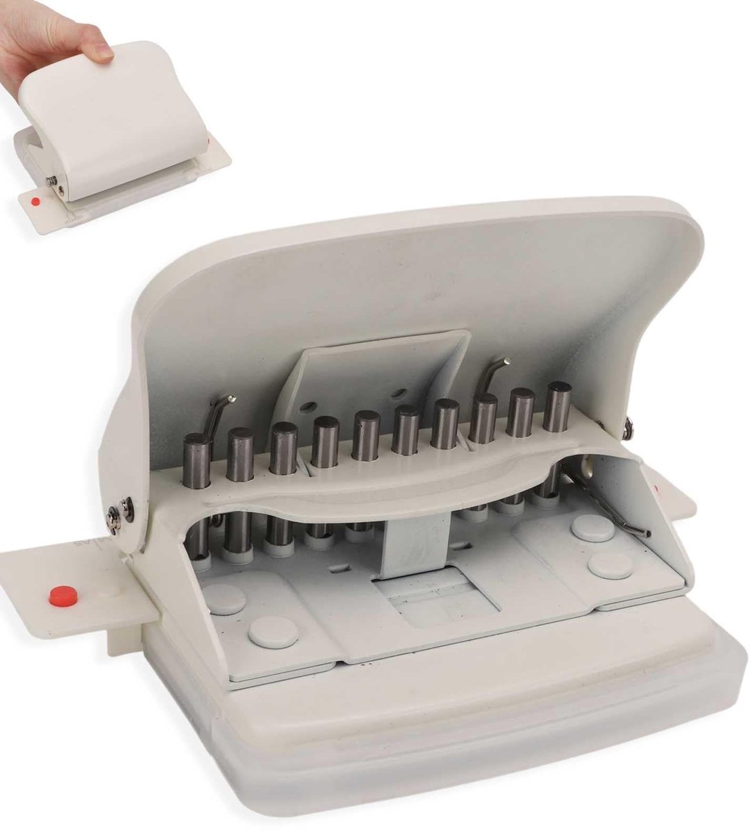 LIVIA HOME- Envelopperforator 10 Gaten - Papier Pons - Ambachtelijke Punch - Metalen Perforator - Positioneringskolomlinialen - Scherpe Rand - Papierpons