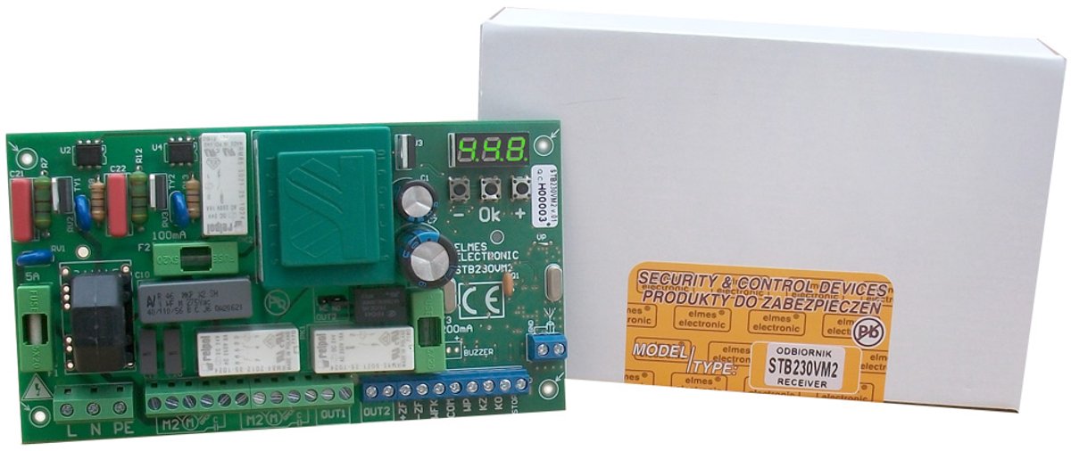Elmes STB230VM2: 230VAC Poortcontroller voor 1 of 2 vleugels