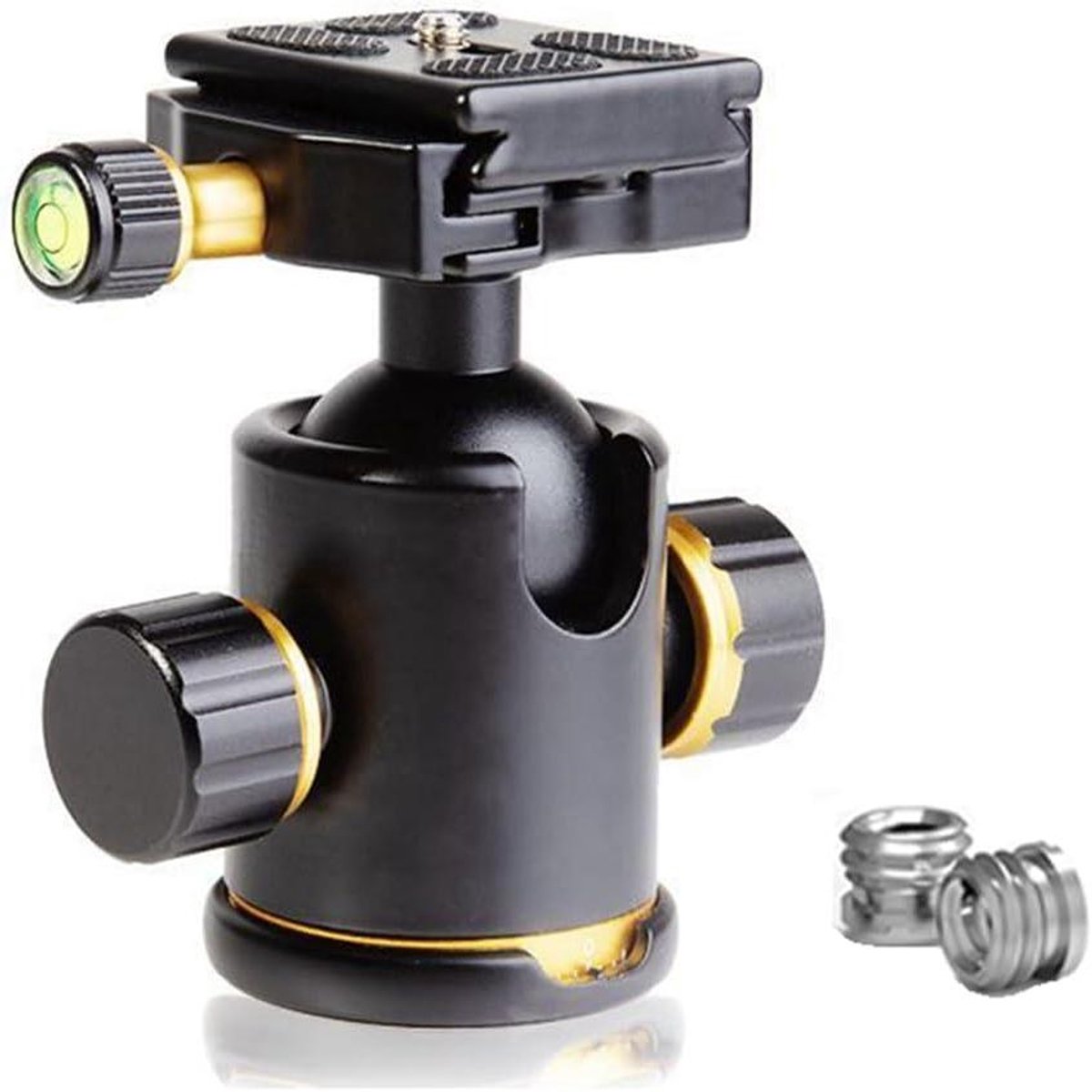 Draaibare Statiefkop - Panoramische Kogelkop - Fotografie Vastleggen - 360 Graden Rotatie - 1/4 Inch Interface - Zwart