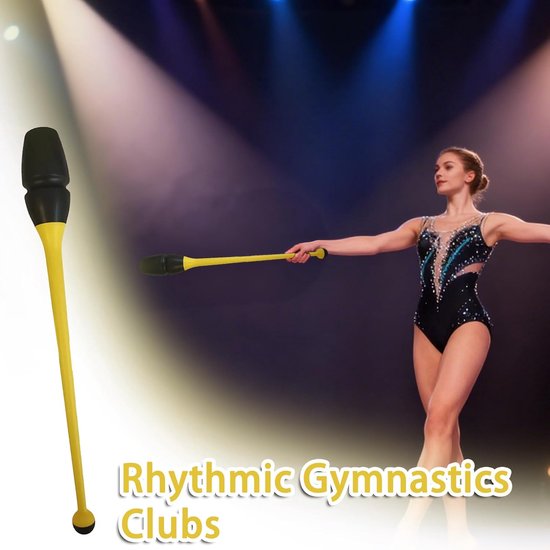 Gymnastiek Clubs - Ritmische Sport - Dans Training - Antislip Grip - 41 cm - Geel — afbeelding 4