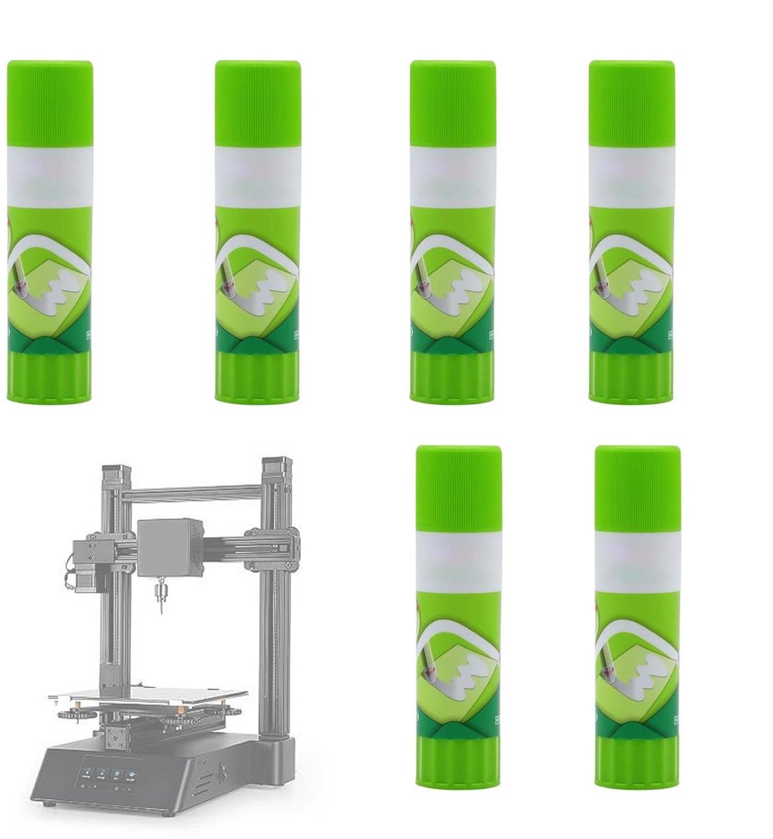 Lijmstift 3D-printer - Hechtingspasta - Model Printen - Herbruikbaar Ontwerp - 6 Stuks - Transparant