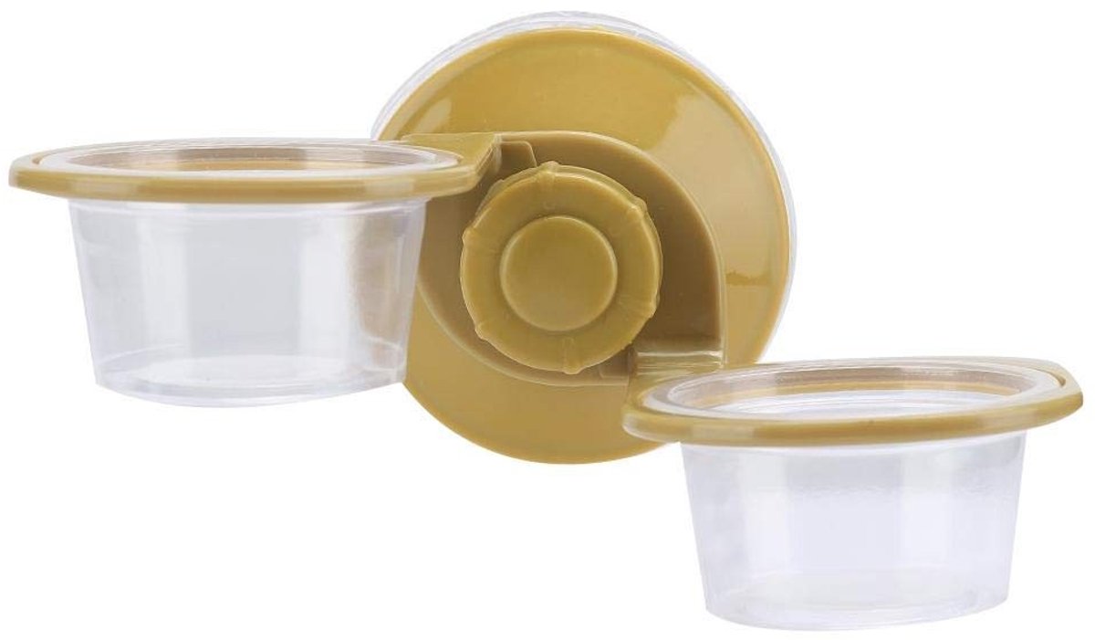 Dailygoods- Reptielenvoerbak met zuignap - Voederbak voor reptielen - Afdruiprek - Transparante kom - ABS materiaal - Duurzaam ontwerp