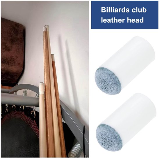 Dailygoods- Pool Cue Tips 40 Stuks - Vervangende Hoofd 13 mm - Kunststof/Rundleer - Draagbaar - Eenvoudig te Installeren - Duurzaam - Biljartkeu Tips van Dailygoods — afbeelding 2