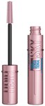Roze mascara met deksel en borstel apart. Tekst: HIGH, SKY, LASH SENSATIONAL.
