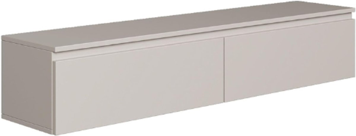 Zwevend TV Meubel 150 cm Kasjmier - Modern TV Kast Met 2 Klepdeuren - Minimalistisch Hangend Dressoir Met Opbergruimte - Woonkamer TV Wandmeubel Geproduceerd In Europa