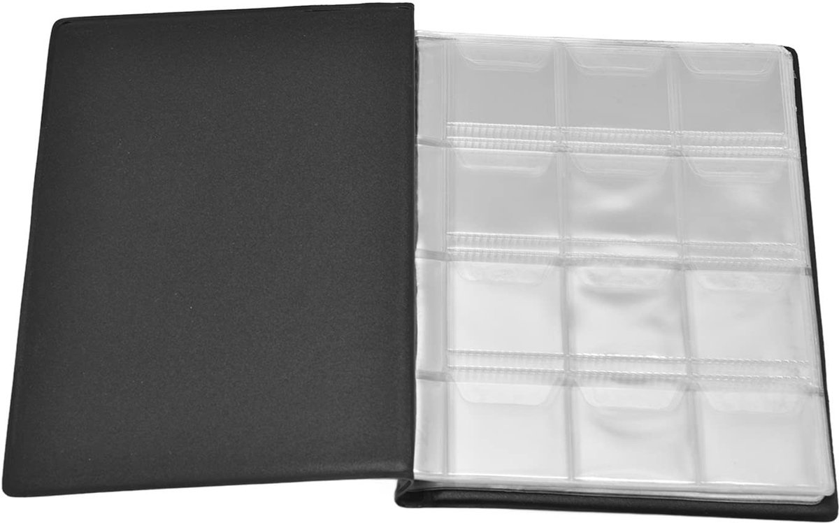 JHUBERS- Muntenverzamelalbum 120 zakken - Muntenhouder - Munten verzamelmap - Organizer - Opbergboekkoffer - Gewreven design