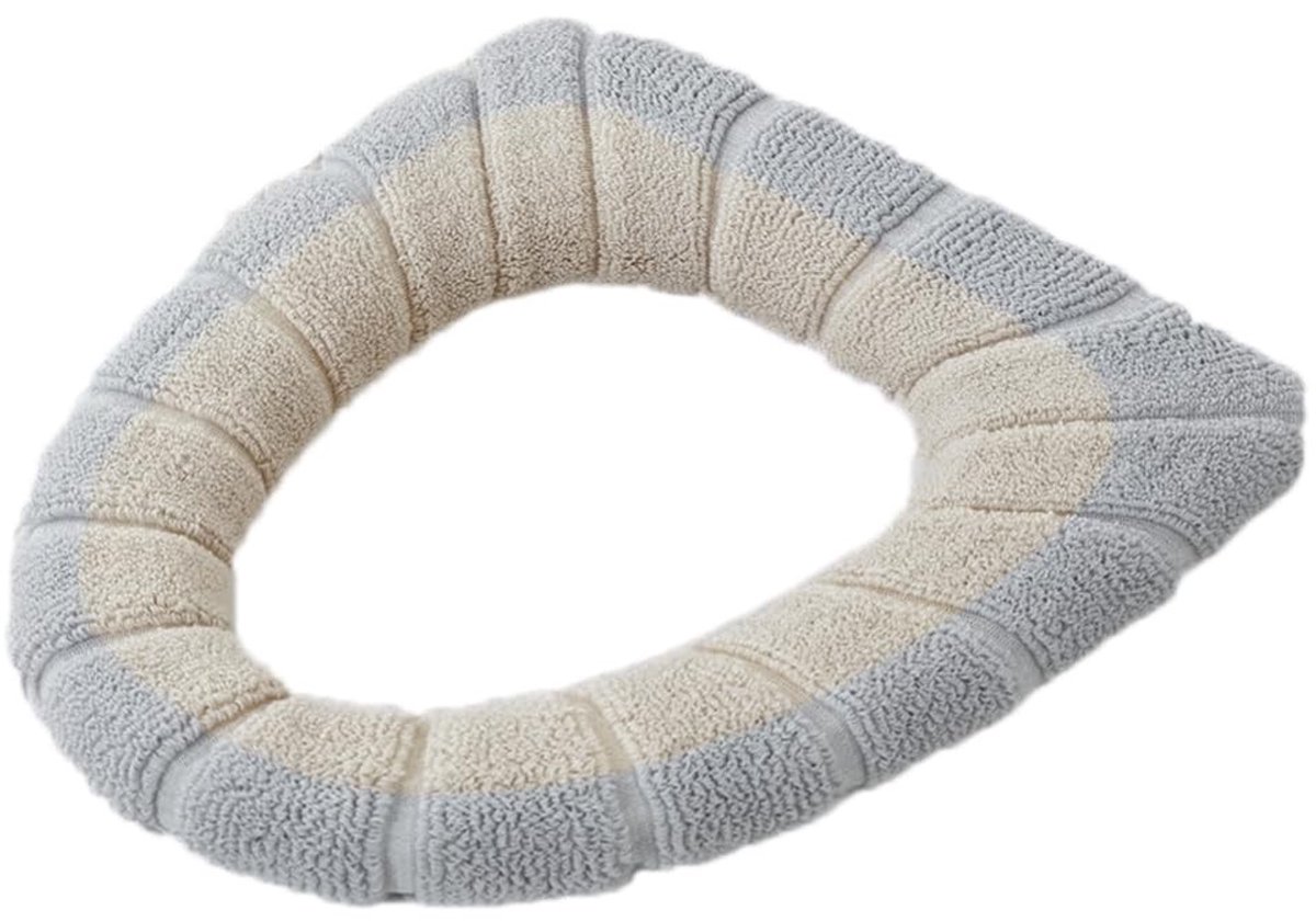 JHUBERS- Toiletbrilhoes Wasbaar - Wc-Brilverwarmer - Pluche - Dikke Kussen - Universeel - Polyester - Wc-dekselhoes