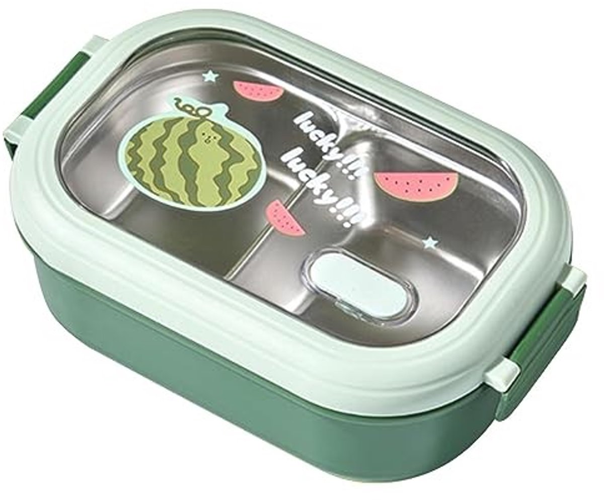 JHUBERS- Lunchbox RVS - Draagbaar - Lekvrij - Gecompartimenteerd Ontwerp - Verwijderbare Verdelers - Superieure Isolatie - Bentobox