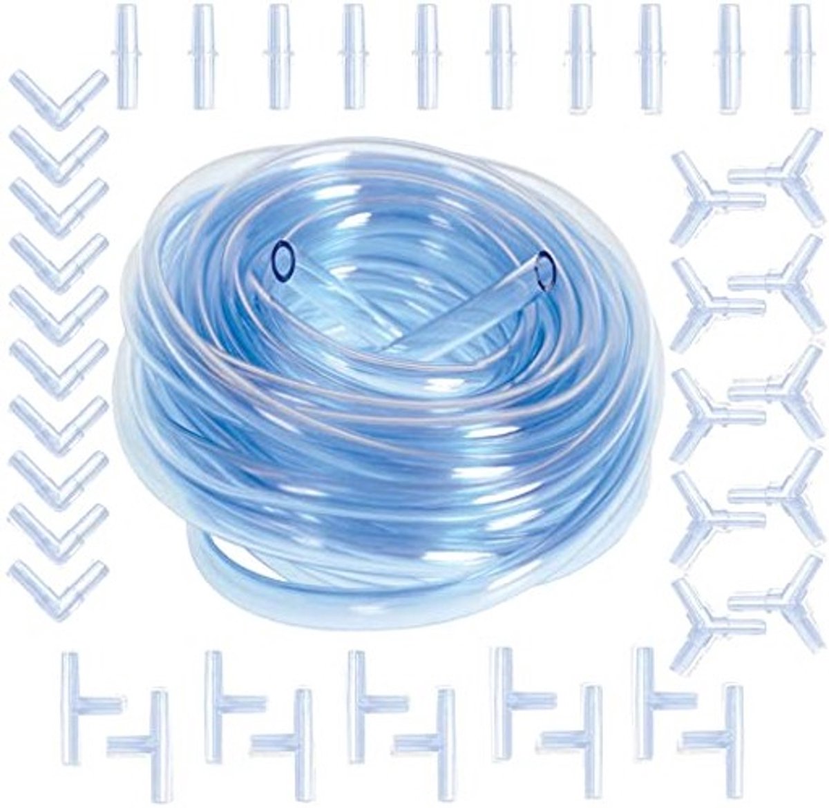 ZEYNOMAX - 40-in-1 Aquarium Slangconnector Set - 4mm/6mm Slangadapter met 5m Lucht Slang