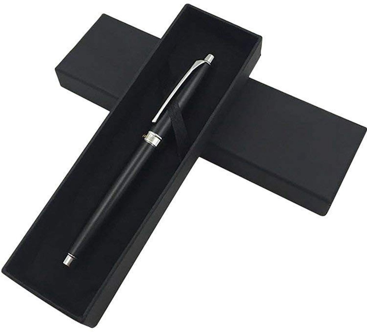 JHUBERS- Sieradenbox Grote Capaciteit - Geschenkdoos met Deksel - Cadeaudoos - Lege Dozen - Karton - Zwart 17,5 x 5 x 2,5 cm