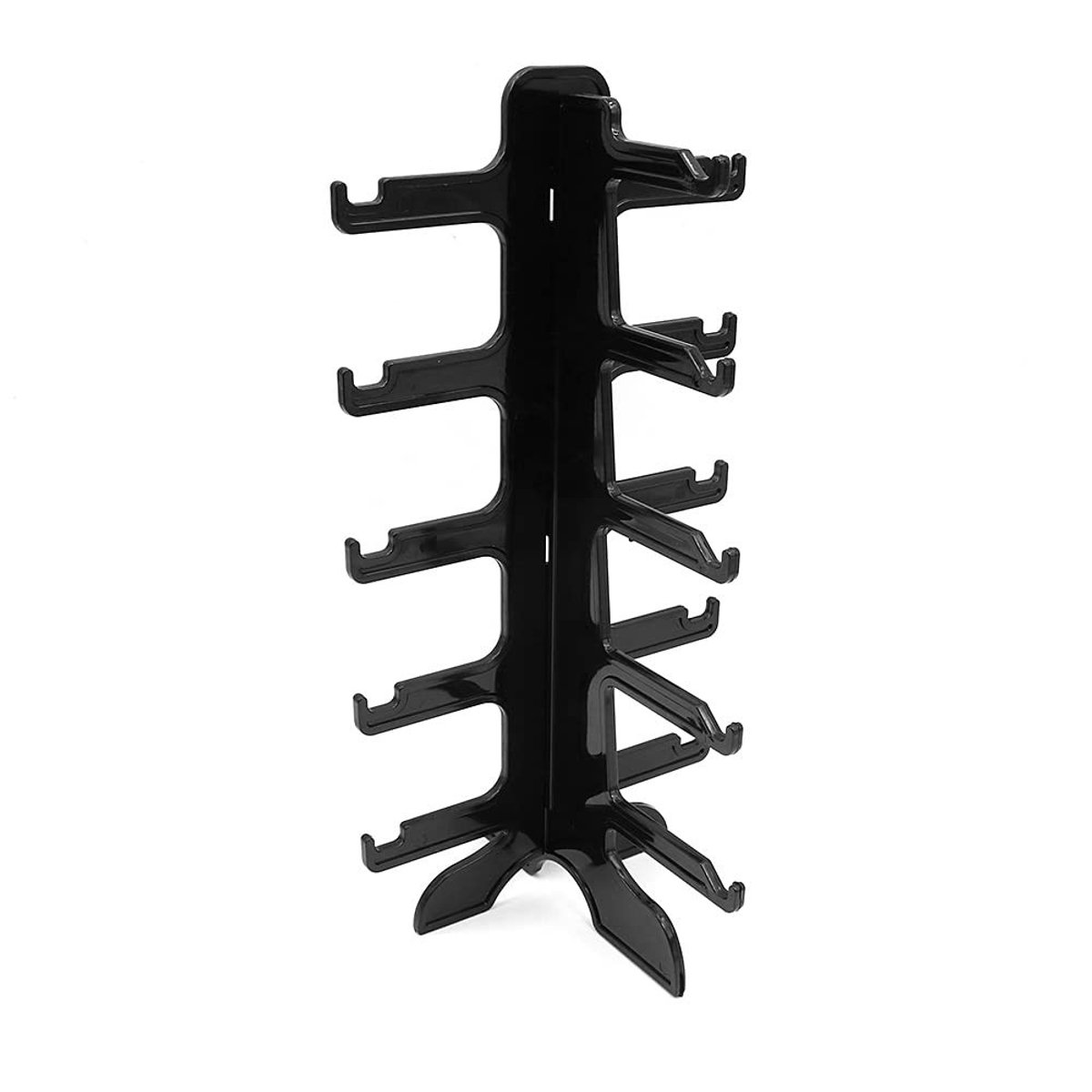 Dailygoods - Brilhouder - Displayorganizer - Eenvoudige installatie - Zwart - Zonnebrilhouder - Geschikt voor winkels - 5 paar brillen