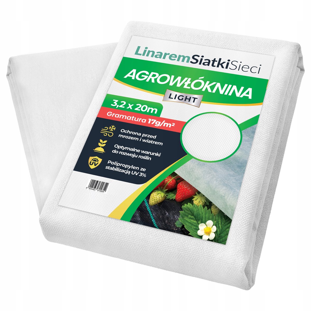 Agrotextiel Wit 3,2x20m 17g/m² UV-bestendig Lente Bescherming