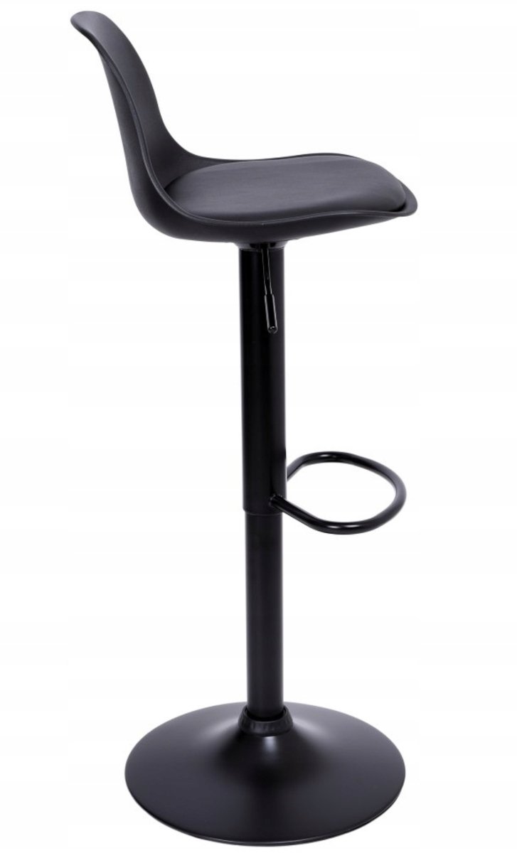 Zwarte Hoker Barowy 103 cm - Verstelbaar & Draaibaar Kunstleer