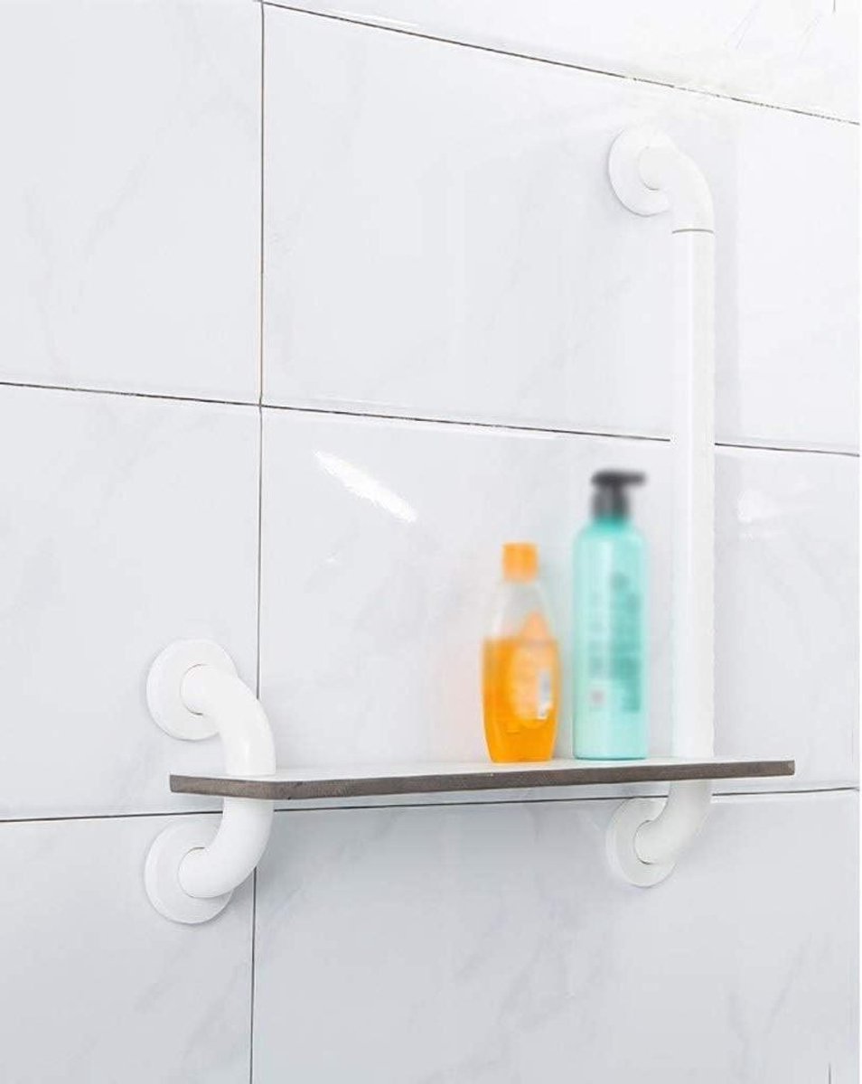 Badkamergreep Veiligheidssteun - Steunrail Douche - Veiligheid Thuis - Antislip Nylon - 60 cm - Wit