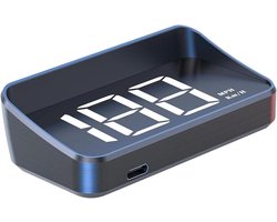 Auto Head-Up Display - HUD Snelheidsmeter - Veilig Rijden - GPS Snelheidsmeting - 10x10x10 cm - Zwart/Wit