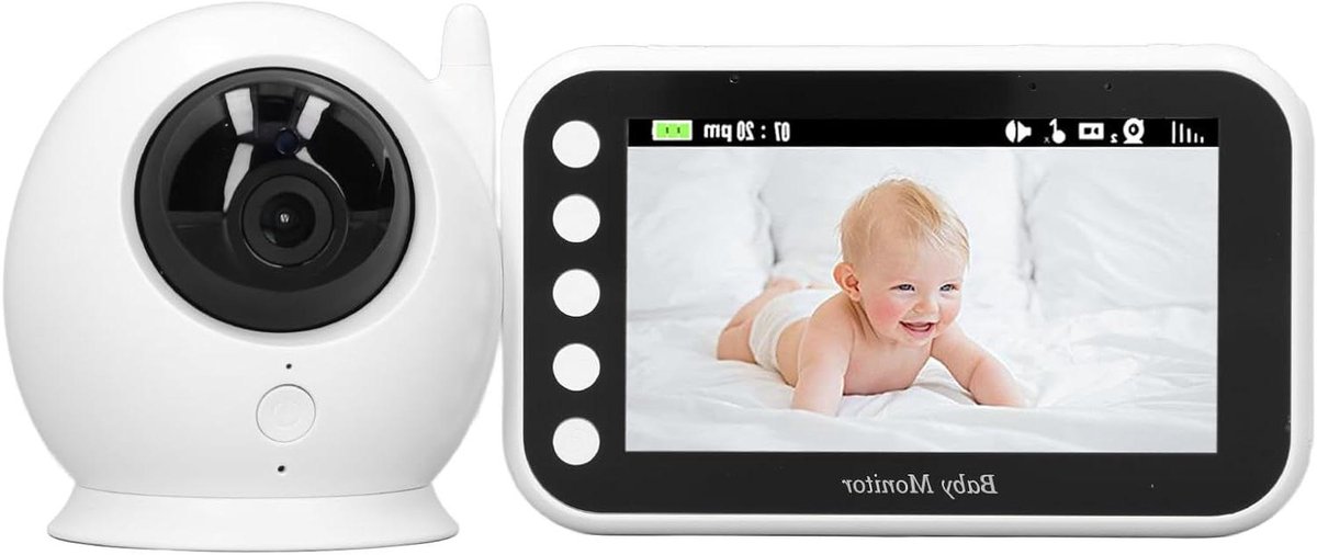 Baby Monitor - Video Camera - Kind Bewaken - Tweeweg Communicatie - 4.3 Inch LCD - Wit