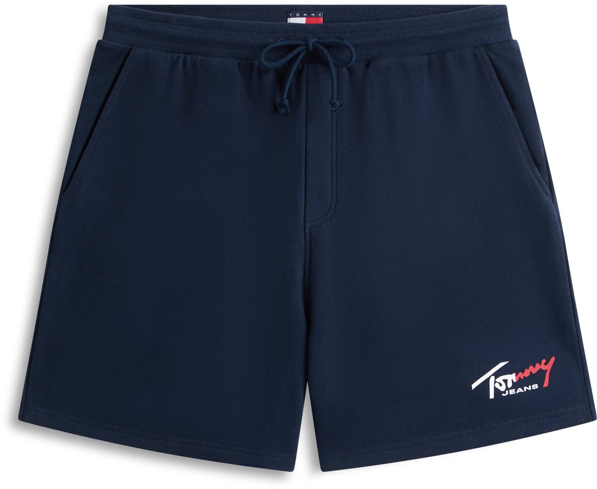 Tommy Jeans Broek Tjm Signature Beach Short Dm0dm23017 C1g Dark Night Mannen Blauw