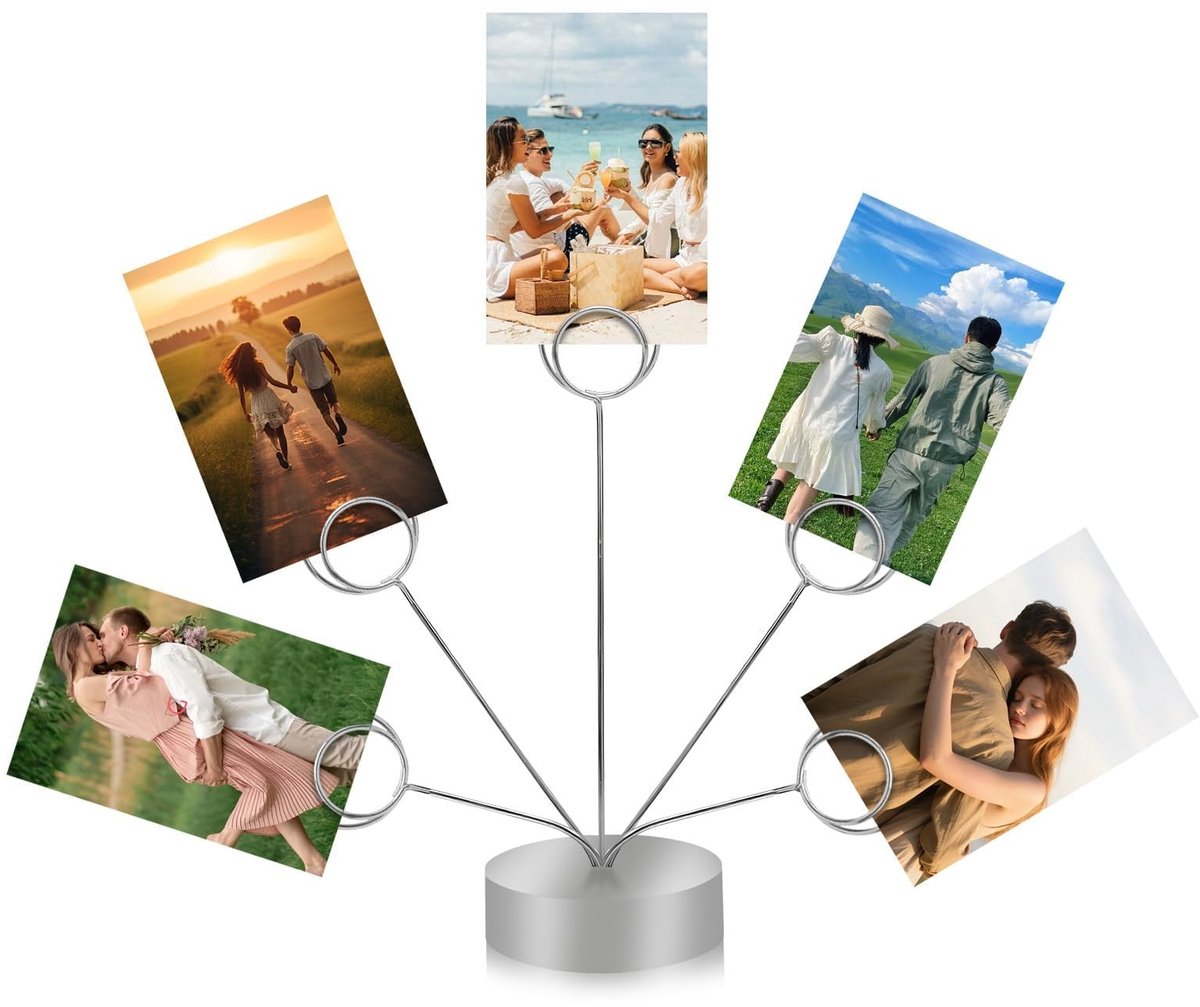 BRENZOOS- Fotohouder Ronde - Houten Fotodisplay - Cadeauboomhouder - Geschikt voor Feesten - Eenvoudig te Monteren - Duurzaam Materiaal - Fotolijst