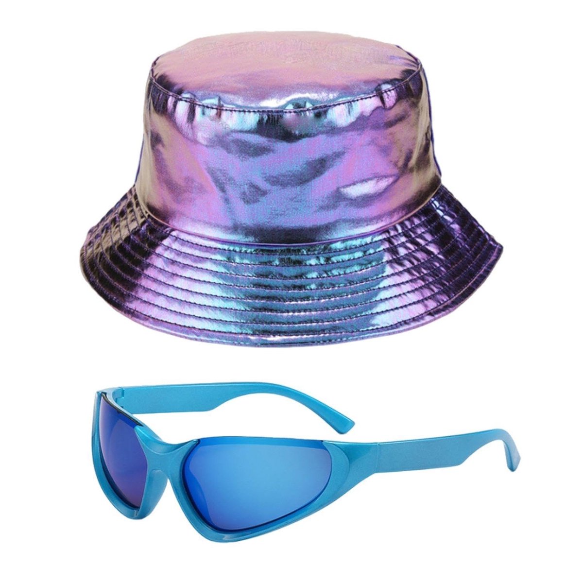 BRENZOOS- Punkhoed Waterdicht - Punk Zonnebril - Synthetisch Leer - Retro Hoed - Lichtgewicht - 1 Stuk - Punkaccessoires