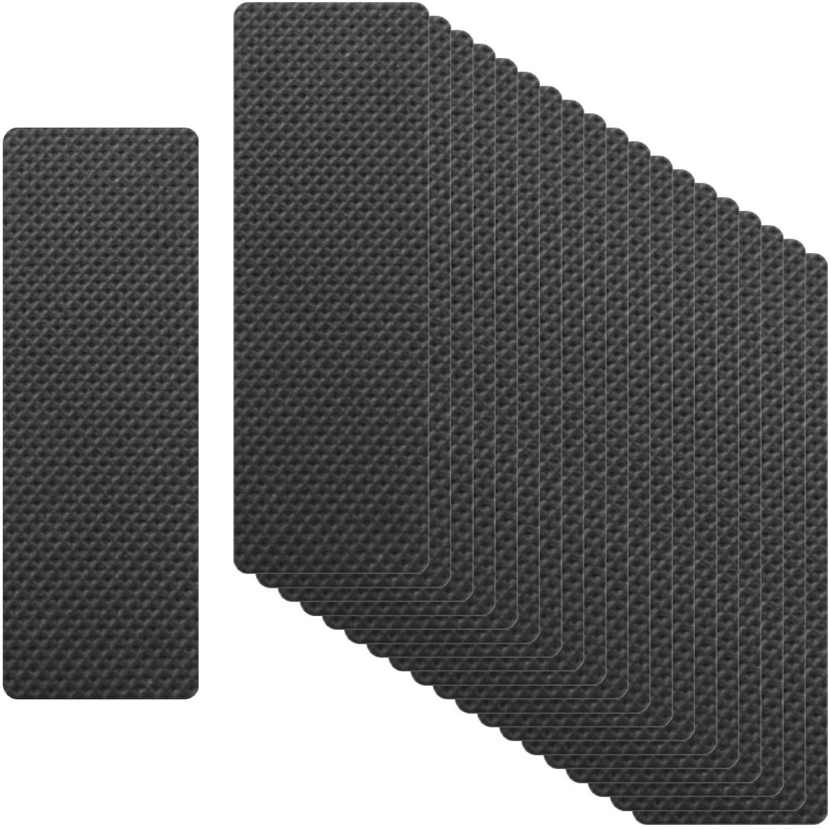 BRENZOOS- Antislipmatten 20 stuks - Zelfklevende Antislipmatten - Zachte Rubber - Slijtvaste Tafelvoetsteunen - Op Maat te Snijden - 4,5 x 14,2 cm - Stoelbeschermers